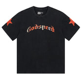 GODSPEED Skeleton Man White Cowboy Hat T-shirt